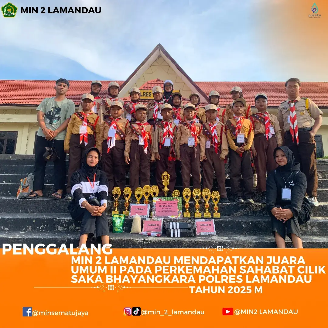 Prestasi Membanggakan Penggalang MIN 2 Lamandau Juara Umum II di Perkemahan Sahabat Cilik Saka